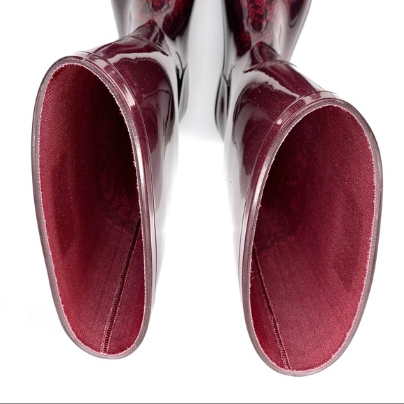 NWOT Valentino Garavani Lace Print Rubber Rain Boots RARE , 37 - Picture 10 of 14